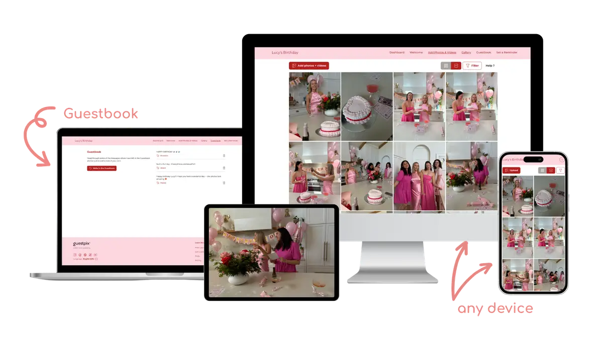 GUESTPIX Parties - Website Devices