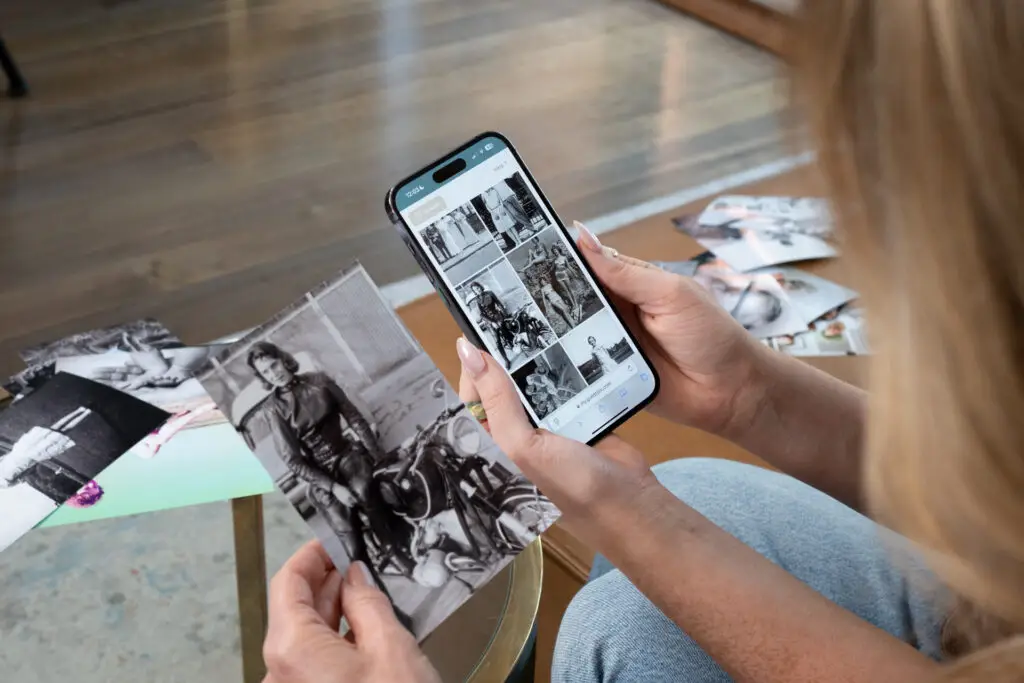 Choosing what photos they should upload to their GUESTPIX Memorial Gallery
